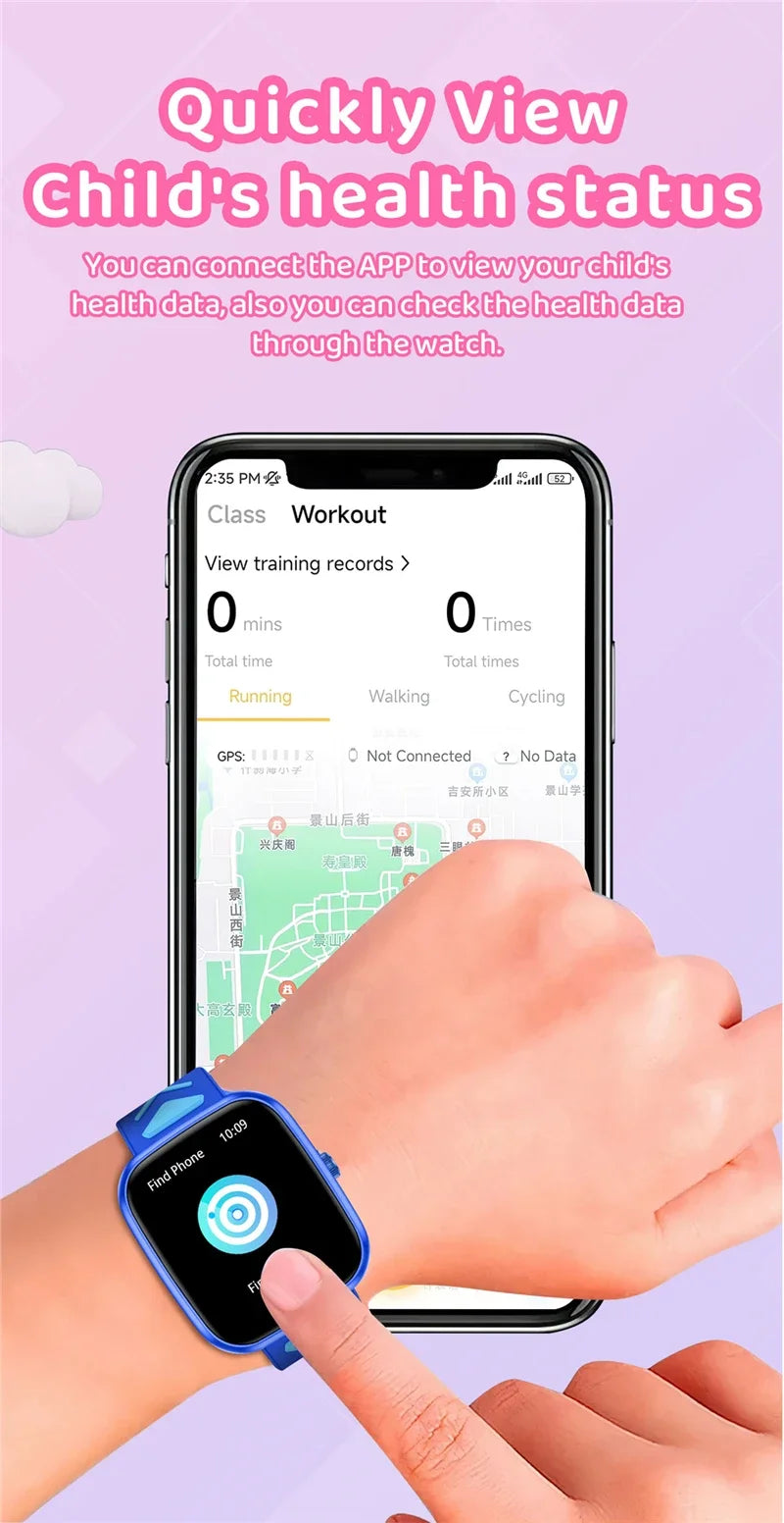 Kids Smartwatch Teenage Pedometer Sports Children Smartwatch – Wireless Calling Student Gift for Boys & Girls - I YAN