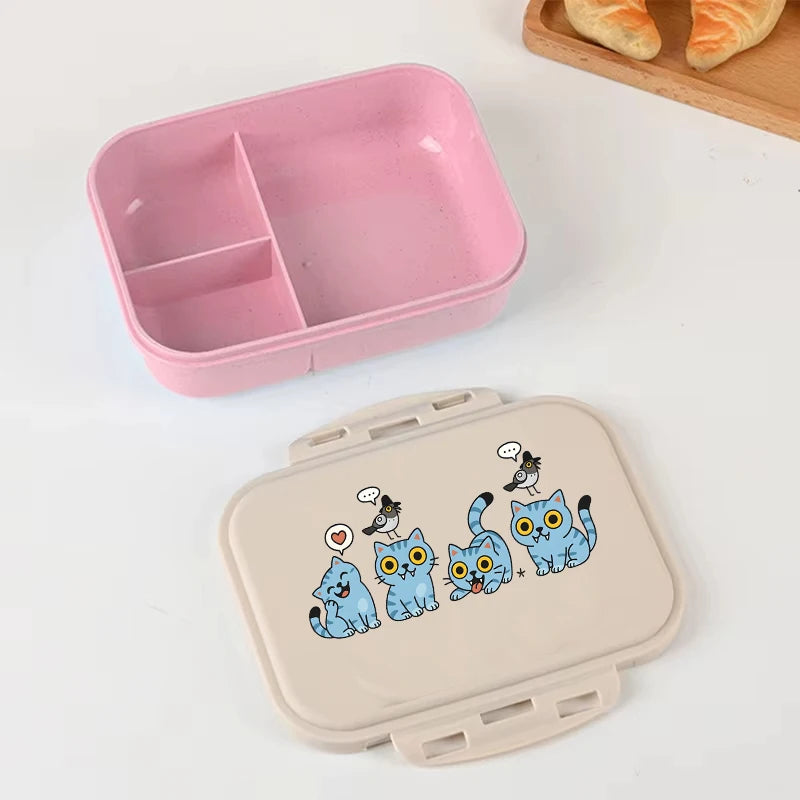 I YAN Demon Hunters anime-themed lunch box with large capacity, kids' food storage container for school and picnics.