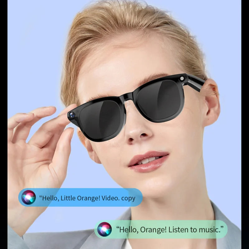 New AI Smart Glasses 800W HD Camera Black Technology Image Translation Chat GPT Video Call Photo Waterproof For Men Women New