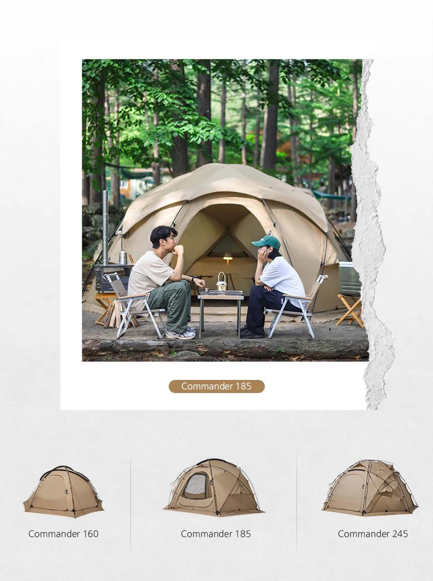Camping Tent Commander Dome Tent Shelter Waterproof Windproof Ultra-light 70D Nylon 160/185/245CM