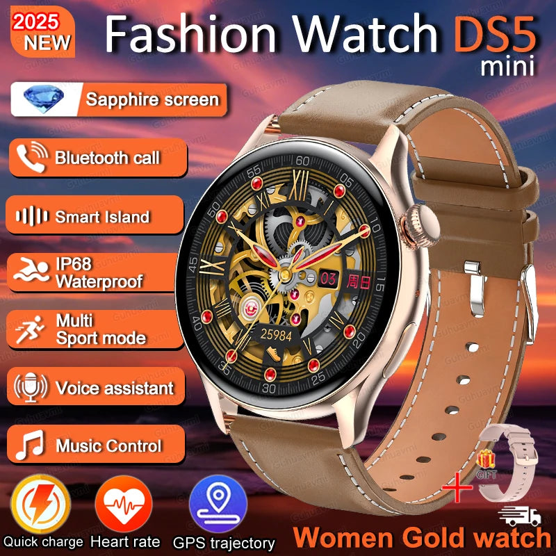 2026New Lady women Fashion Smart Watch Bluetooth Call Blood oxygen Health GPS Sport Outdoor Smartwatch for Women AMOLED Screen