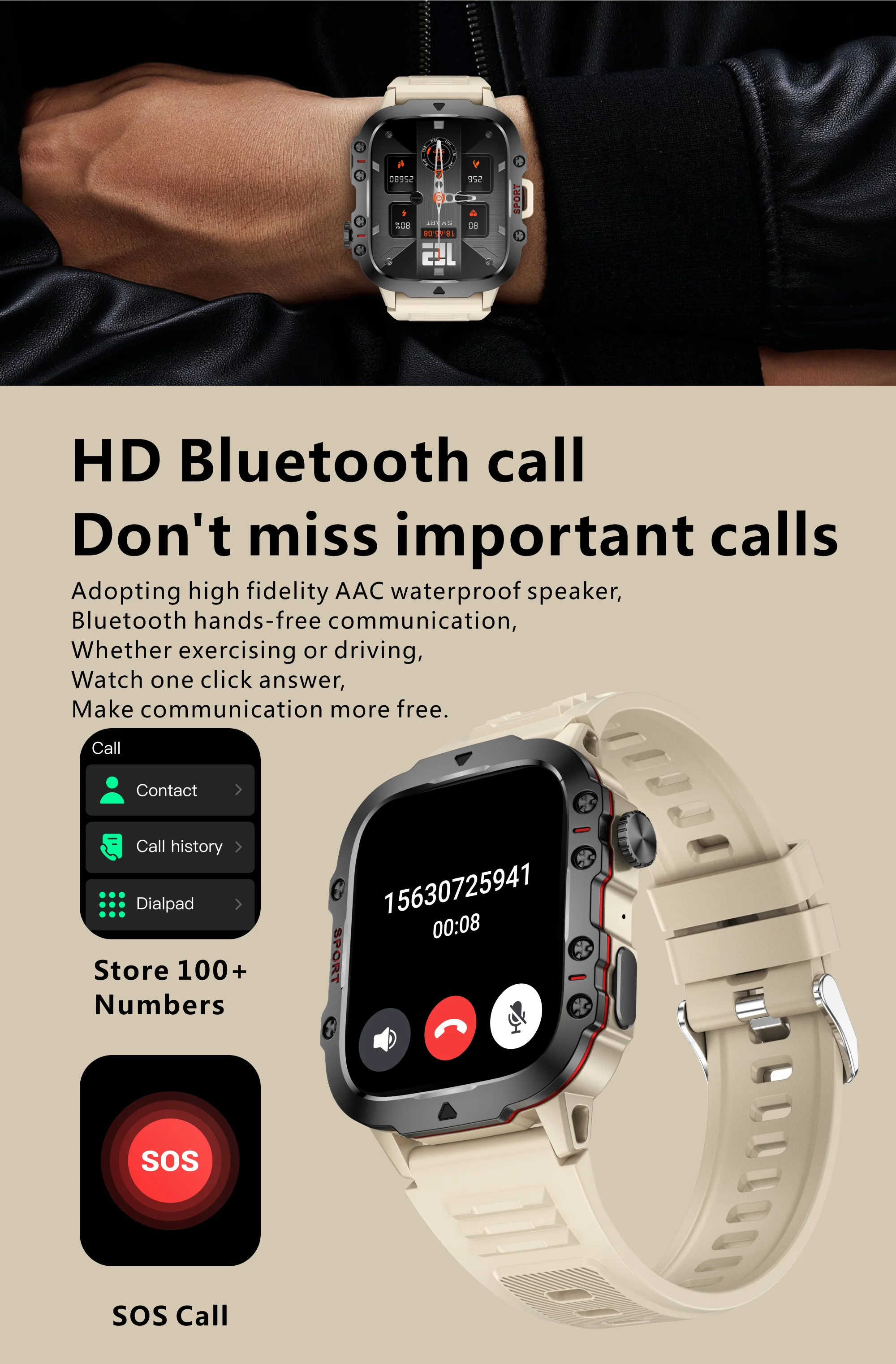 Original Military Men Smart Watches Wireless Call Fitness Clock IP68 Swim Waterproof Sport Smartwatch for Women IOS Android 2025
