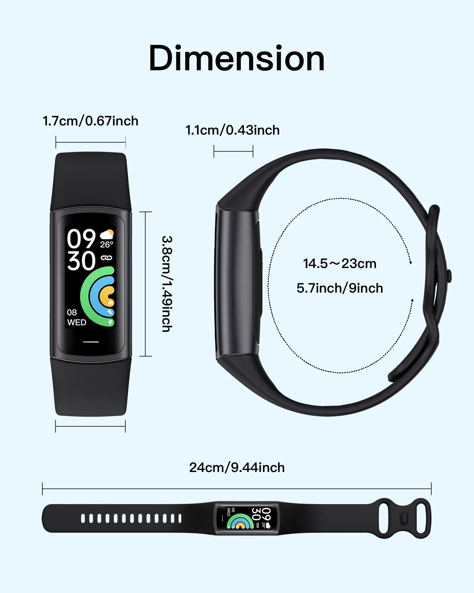LIGE Smartwatch Sports Fitness Tracker Smart Watch For Men Women Heart Rate Blood Oxygen Sleep Monitor Waterproof Smart Bracelet
