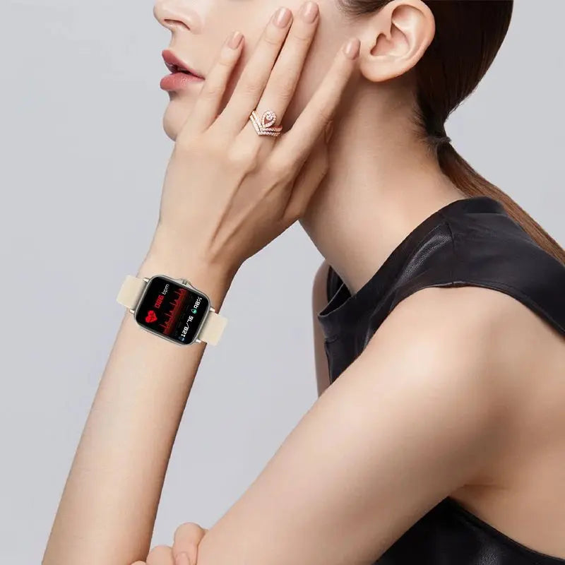Smart Watch Android Phone 1.44'' Inch Color Screen Bluetooth Call Blood Oxygen/Pressure Monitoring Smart Watch Women Men