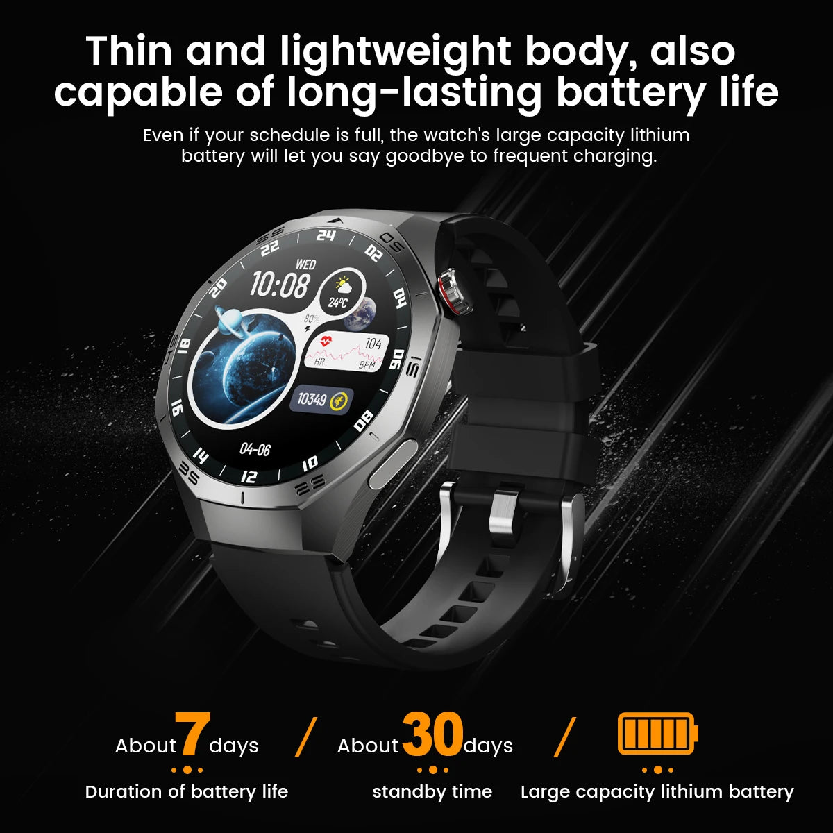 Android and ios Smart Watch Men AMOLED Screen GPS Motion trajectory Heart Rate Bluetooth Calls SmartWatch Waterproof