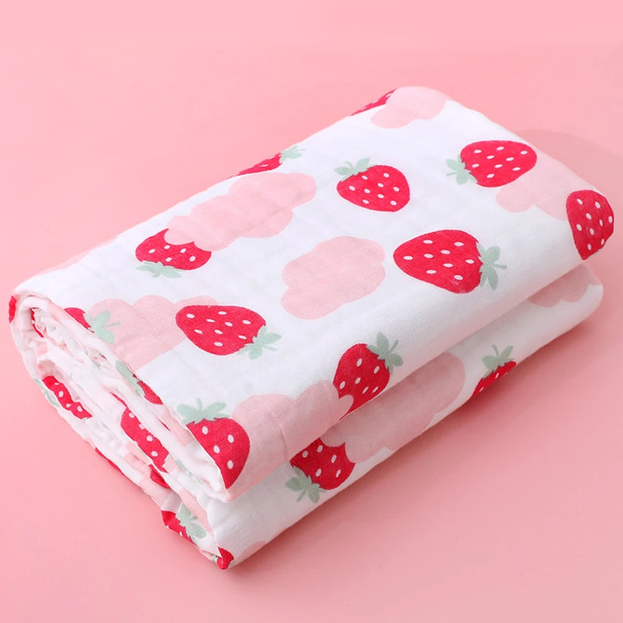 Baby Bath Towel Newborn Bathrobe 4-Layer Pure Cotton Gauze – Soft Swaddle Blanket & Washcloth for Boys & Girls - I YAN