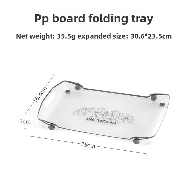 Folding mini Table Small Ultralight Folding PP Camp Table & Tray 97 g | Food-Grade Portable for Camping, Hiking Equipment