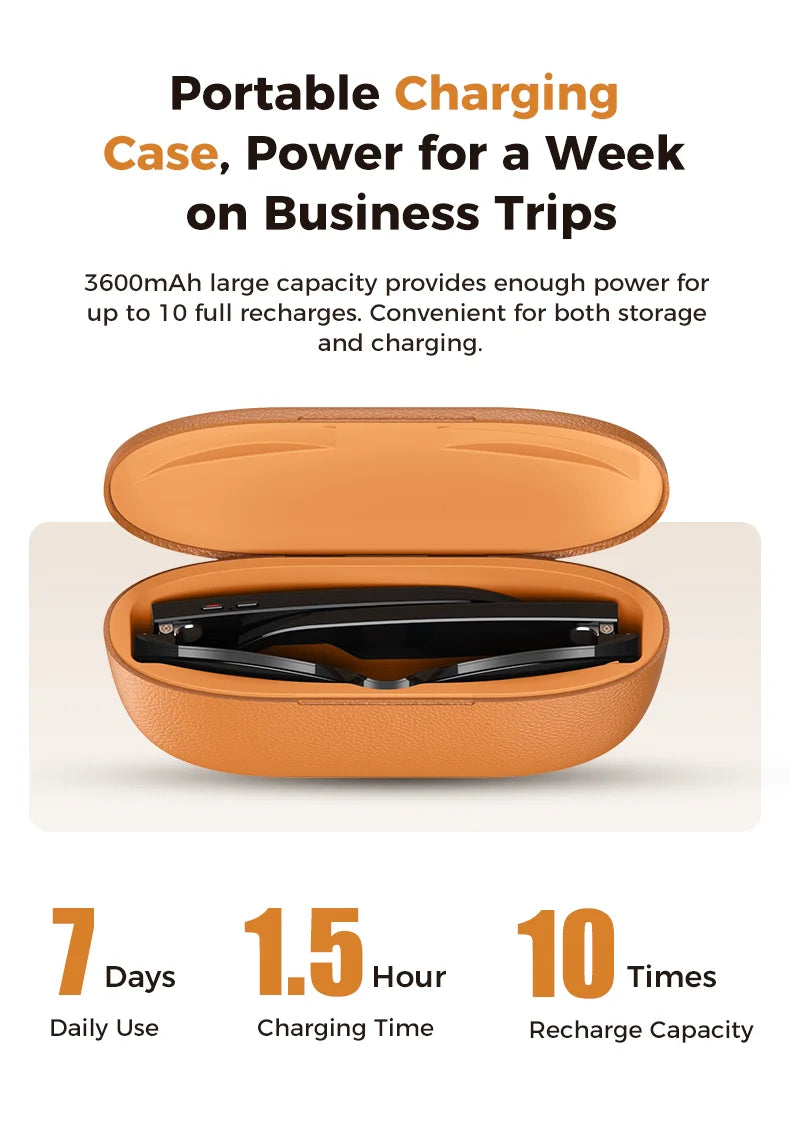 2026 Smart AI Glasses 4K 800W Camera 3600mAh Power Bank 32GB Memory 120+ Translation ChatGPT Music Photos &Video Sunglasses Men