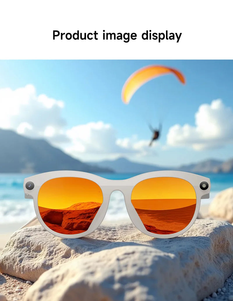 2026 New 500W Pixel Smart Glasses AI Cam Recognition Photography Video Record Bluetooth Call Music Playback Voice Wake Up New