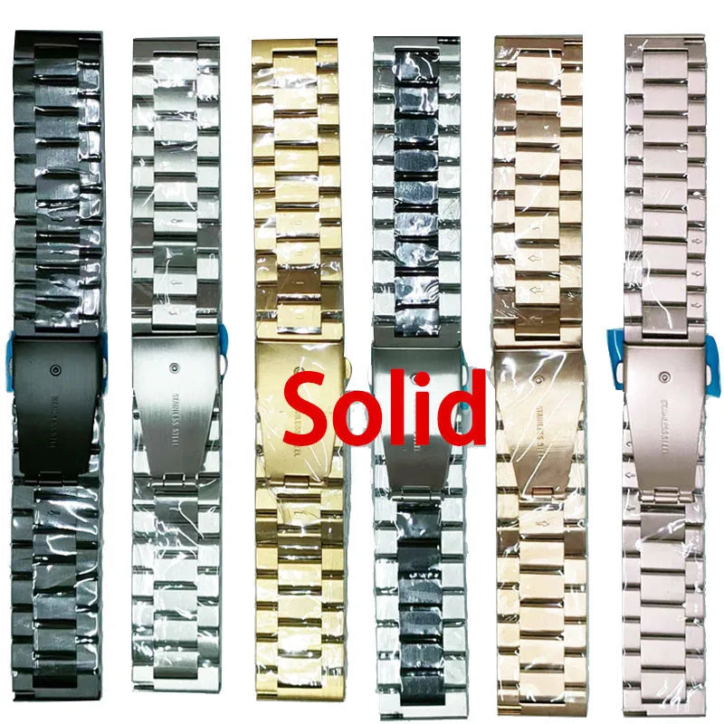 20mm 22mm WatchBand For Amazfit Active/GTS 2/3/4 Mini Strap GTR 2/3/4 42 47mm stainless steel Bracelet For Amazfit Bip 3 5 Band