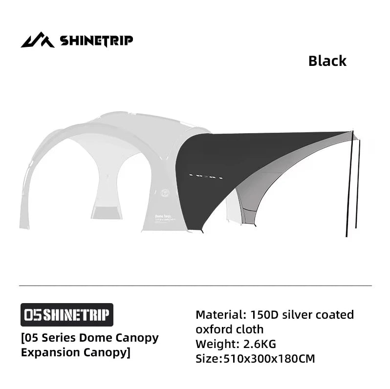 ShineTrip Outdoor Dome Tent Rainproof Sunproof Self Drive Waterproof Shade Coated Silver Canopy Camping Combination