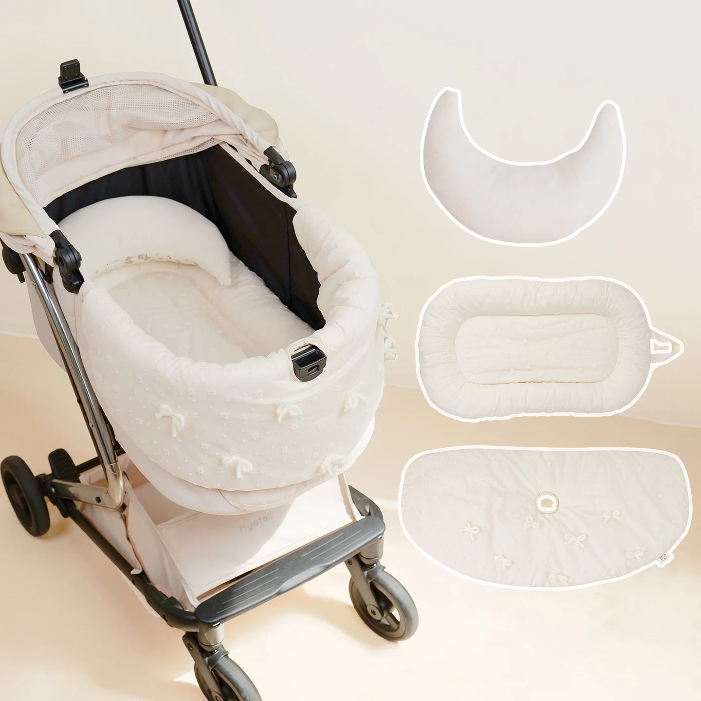 Chic Cushion Pad For Pet Stroller,Dog Stroller Cover With Mesh Breathable Design,Bring Your Puppy Big Comfort in Stroller