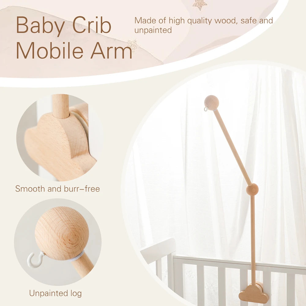 Blue Whale Baby Crib Mobile – Fabric & Bamboo Ring Nursery Decor for Newborns - I YAN