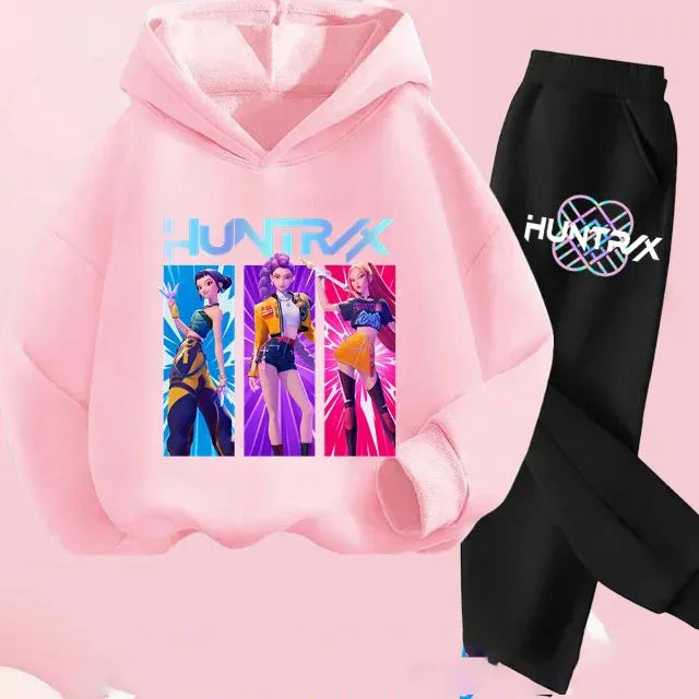 K-Pop Demon Hunters Kids Hoodie Set – Soft Breathable Sweatshirt Suit Girls & Boys Ages 4-13 - I YAN