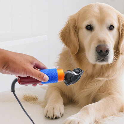 I YAN 36W professional dog and cat grooming clipper with adjustable blades and detachable combs for pet trimming.
