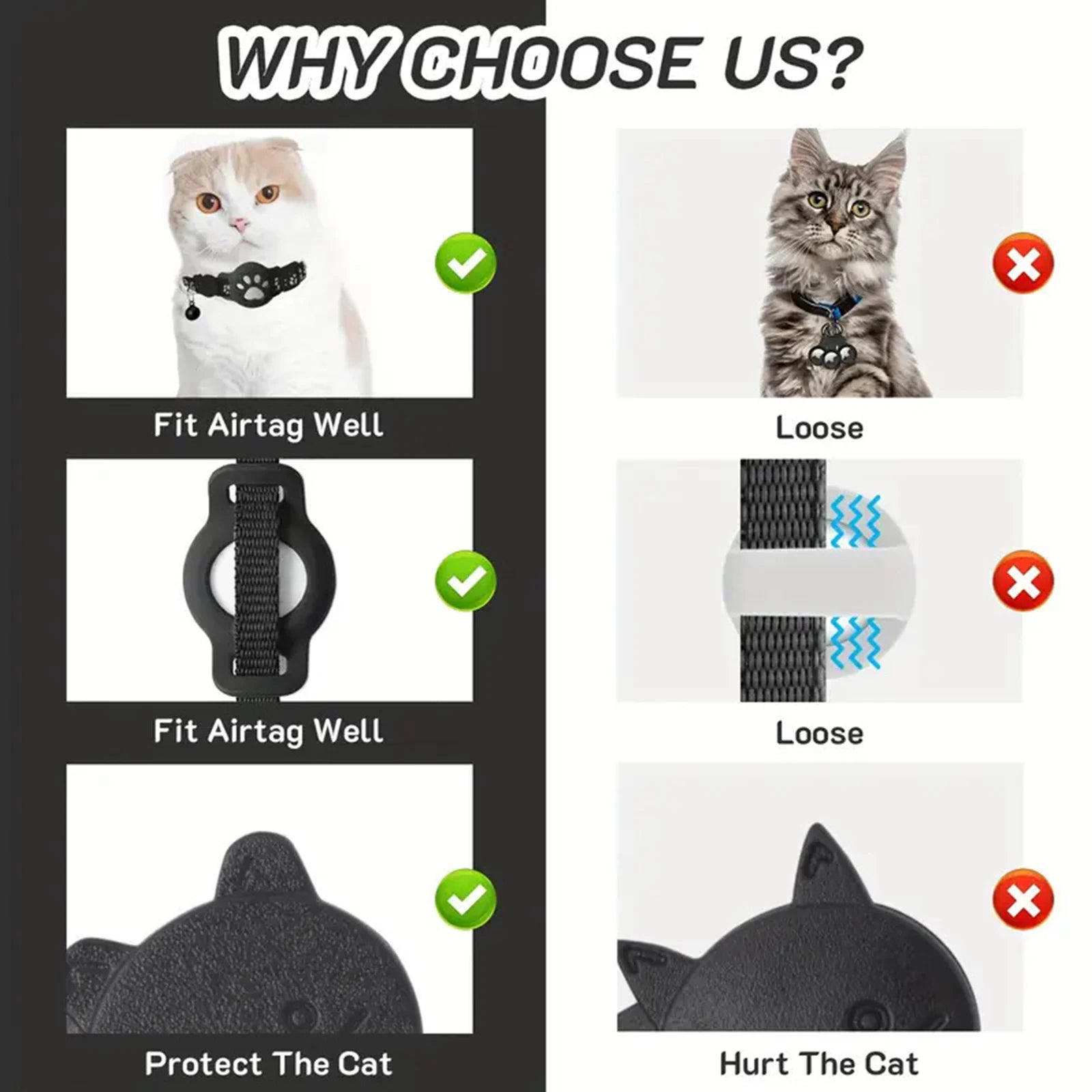 Electronic Pet Locator for iOS & Android Waterproof Pet Tracker with Bell Kitten Collar for Pets Cat Anti-Lost Device