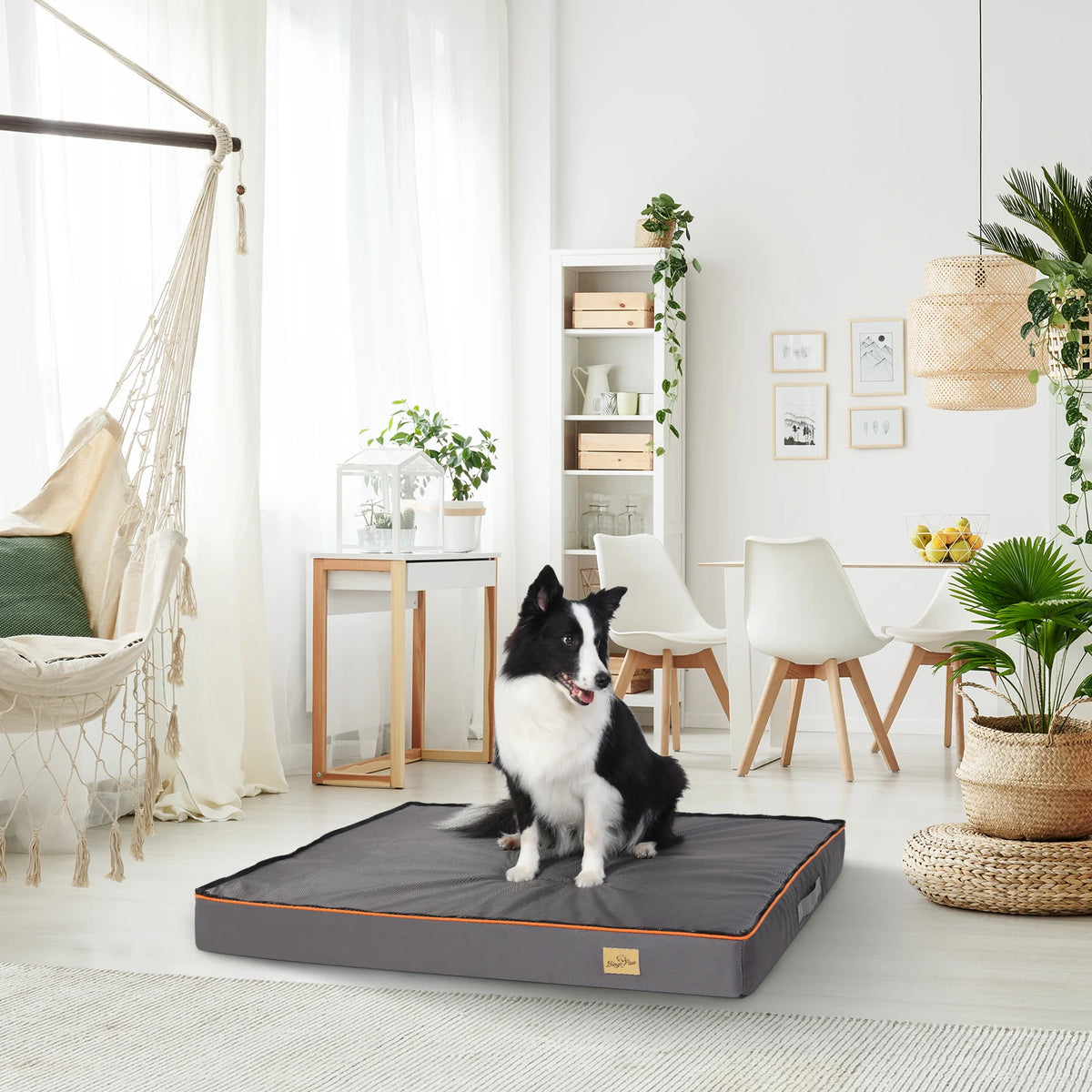Large I YAN orthopedic dog pet bed with padded foam cushion and washable cover, ideal for comfortable, supportive pet sleeping space.