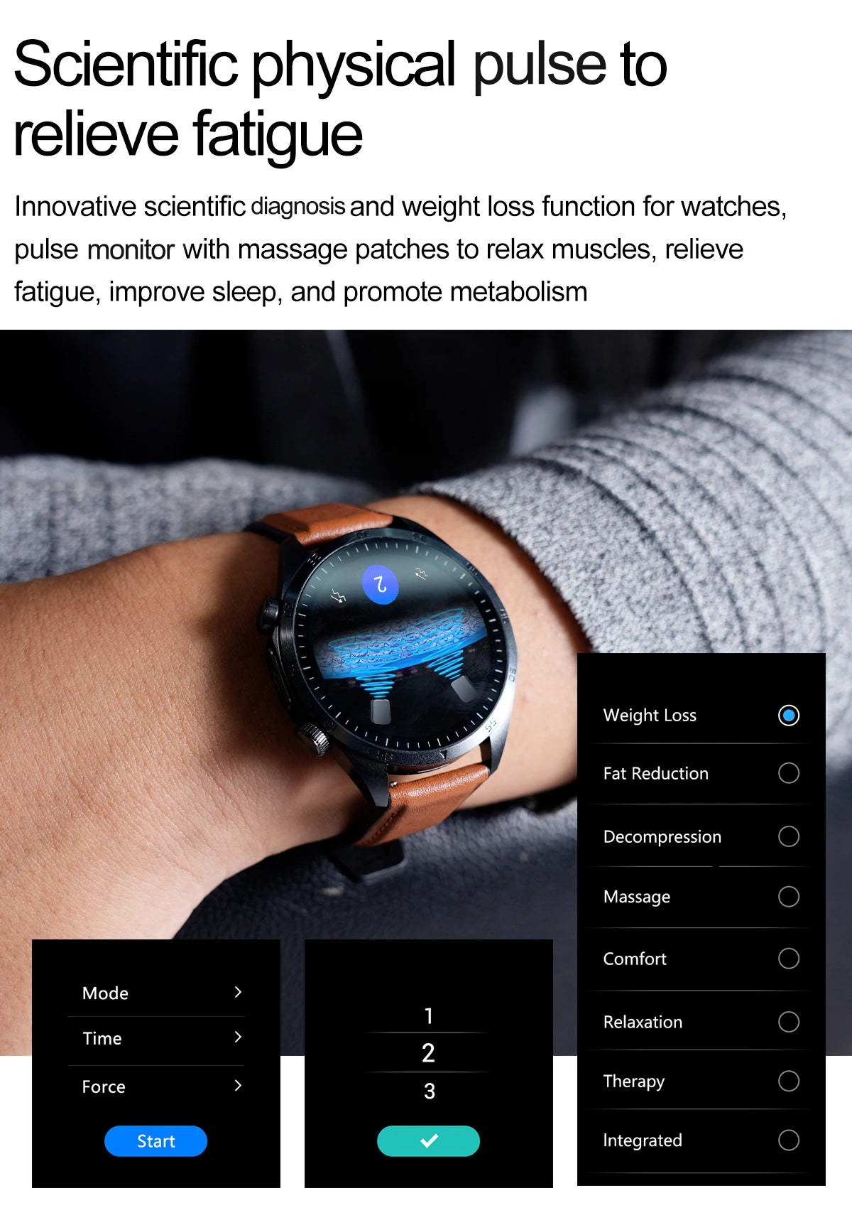 2026 New Pulse﻿ ECG+PPG Treatment Smart Watch Men Blood Lipid Uric Acid BP Body Fat Tired monitor Sports Health Call Smartwatch