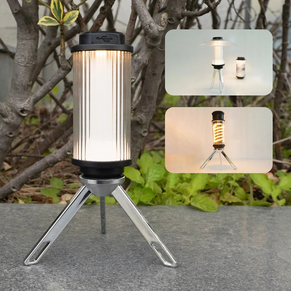 NEW USB Rechargeable Flashlight Powerful 3000mAh Mini LED Camping Lanterns Warm White Light Haning 38 Explore Camp Light Outdoor