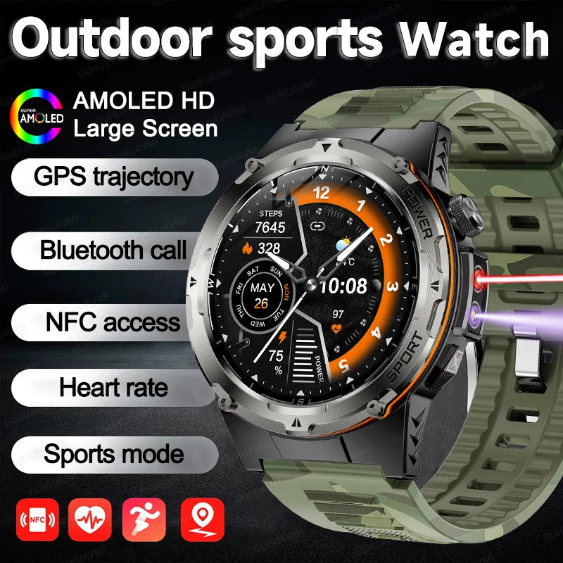 NEW Top Popular Outdoors GPS tracker Sports Smart Watch Men 500mAh NFC HD Call IP68 depth waterproof Smart Watch T-REX3 Men