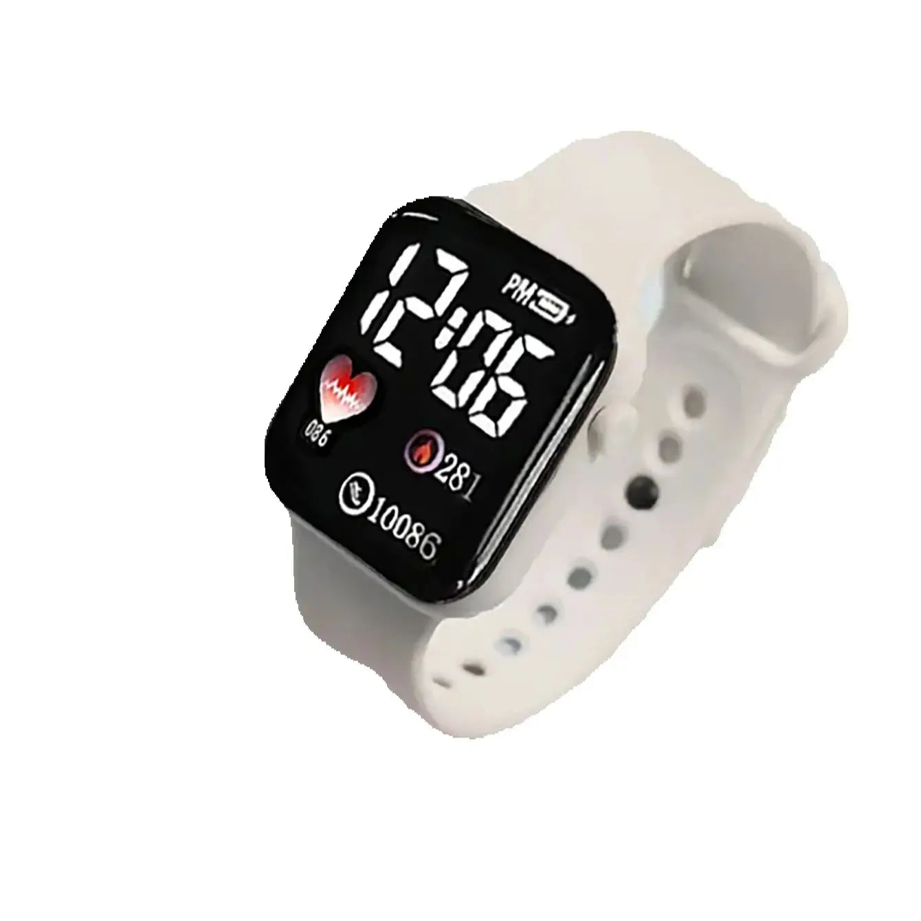 Square Silicone Electronic Watch with Butterfly Knot Cover Non-smartwatch Non-rechargeable Battery Birthday Gift Decoration