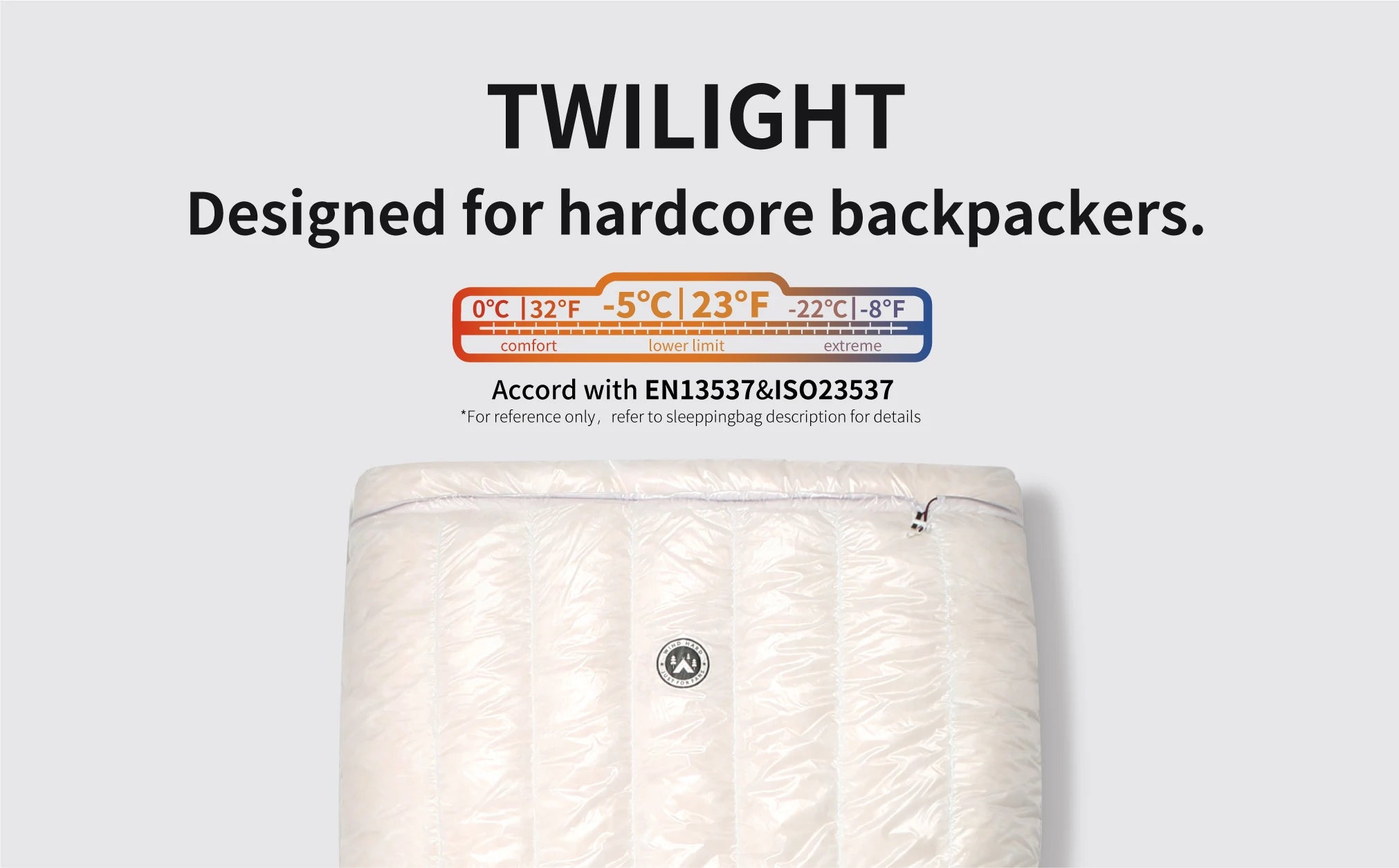 Wind Hard Twilight 10D -5 Degree 800FP Down Sleeping Bag Ultralight Camping Quilt Sleeping Bag Winter Hiking Equipment