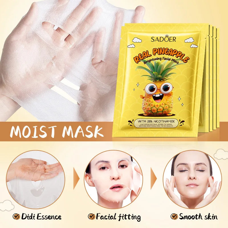 8pcs SADOER Fresh Fruits Face Mask Anti Wrinkle skincare Moisturizing Brightening Firming Hydrating Facial Masks Skin Care