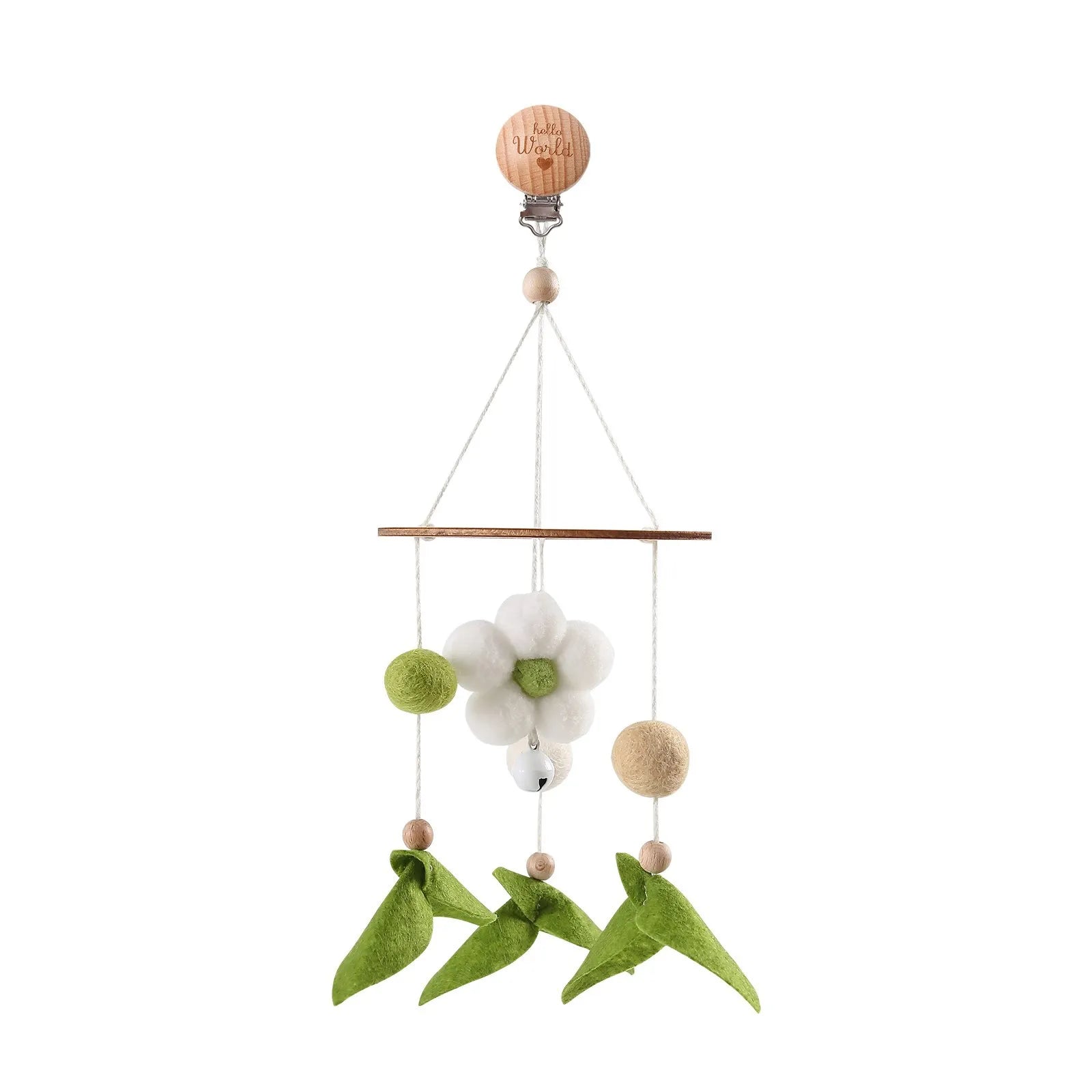Baby Cloud Crib Mobile with Musical Box – Wooden Rattle Toy for Newborns 0–12M - I YAN