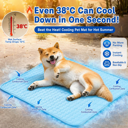 DualPet Dog Cat Summer Cooling Pad Mat Washable Puppy Big Dog Ice Gel Bed Mattress Cool Mascotas Cushion Blanket