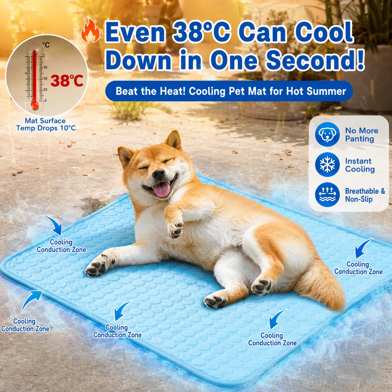 DualPet Dog Cat Summer Cooling Pad Mat Washable Puppy Big Dog Ice Gel Bed Mattress Cool Mascotas Cushion Blanket