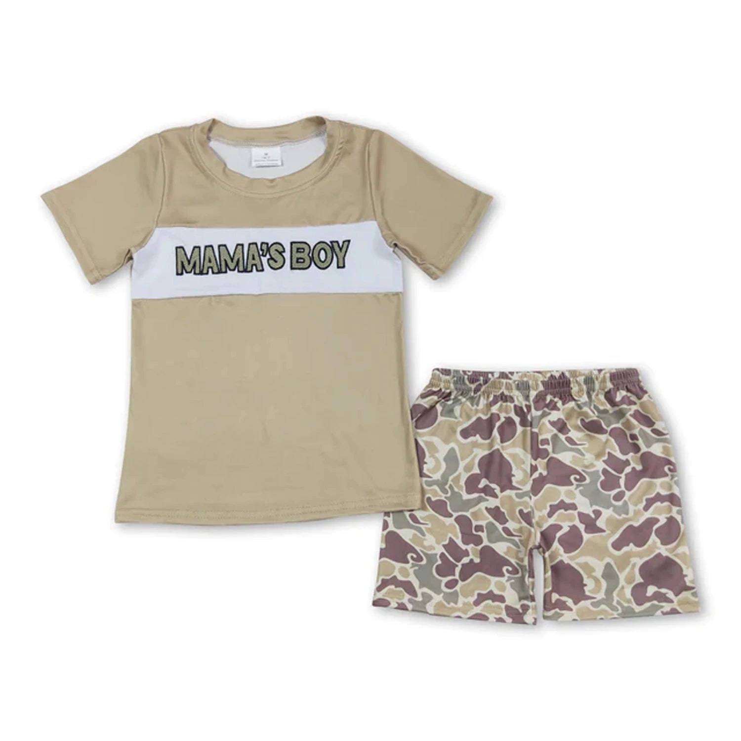 Toddler boy summer outfit set with printed short sleeve T-shirt and elastic waist shorts by I YAN, perfect for warm days.