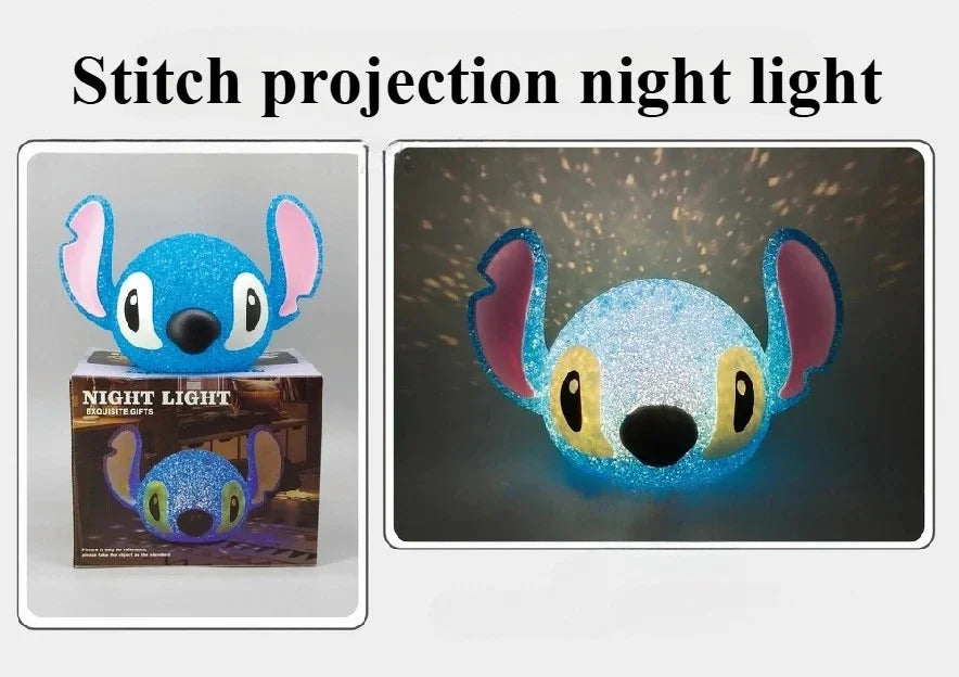 Disney Stitch reading lights, cartooni bedroom projection night lights, desktop ornaments, holiday gifts