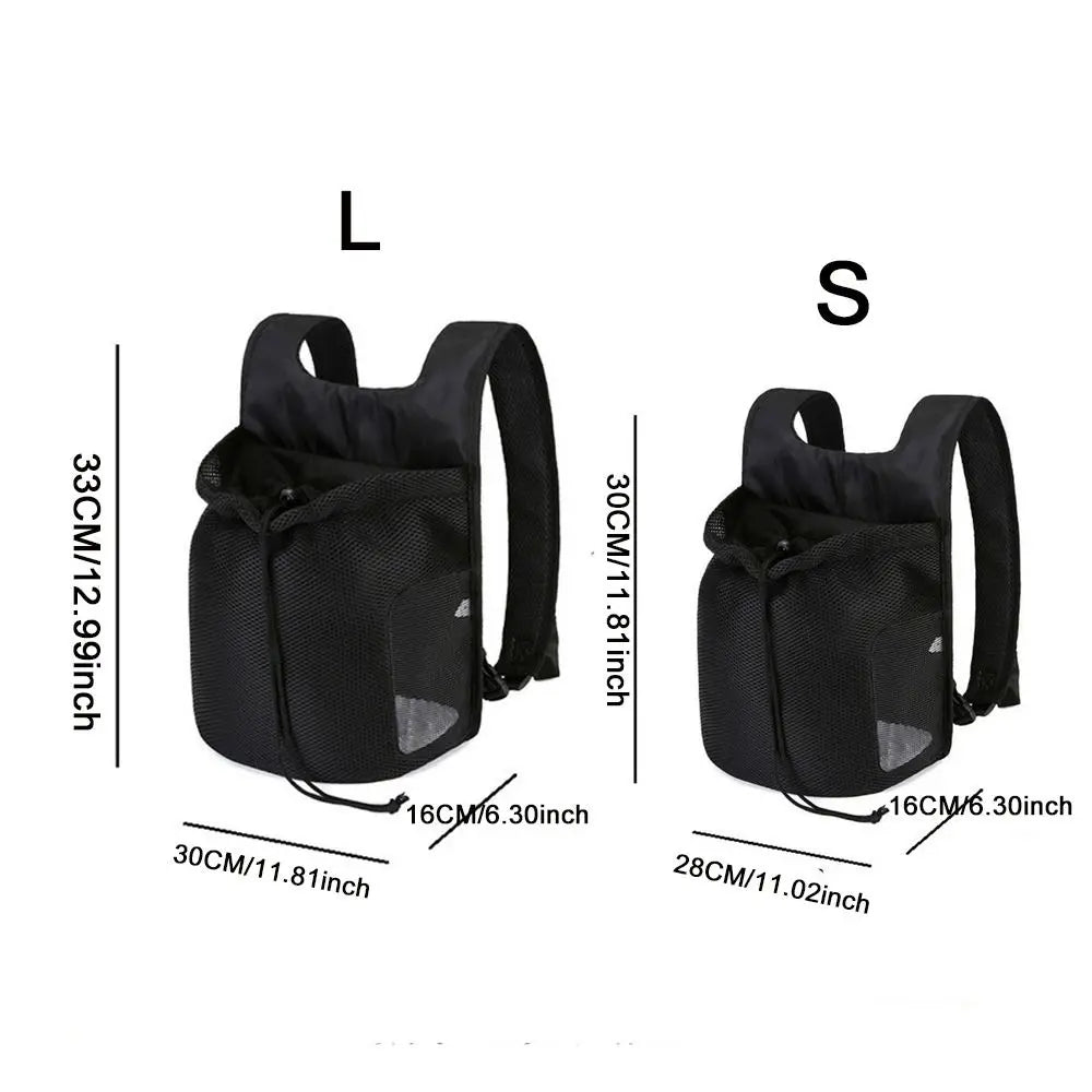 Breathable Pet Chest Shoulder Bag Double Shoulder Adjustable Pet Travel Bag Foldable Cycling Pet Backpack Outdoor Hiking