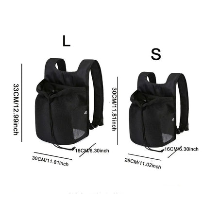 Adjustable I YAN breathable pet shoulder and backpack for outdoor travel, hiking, and cycling with foldable design and double shoulder straps.