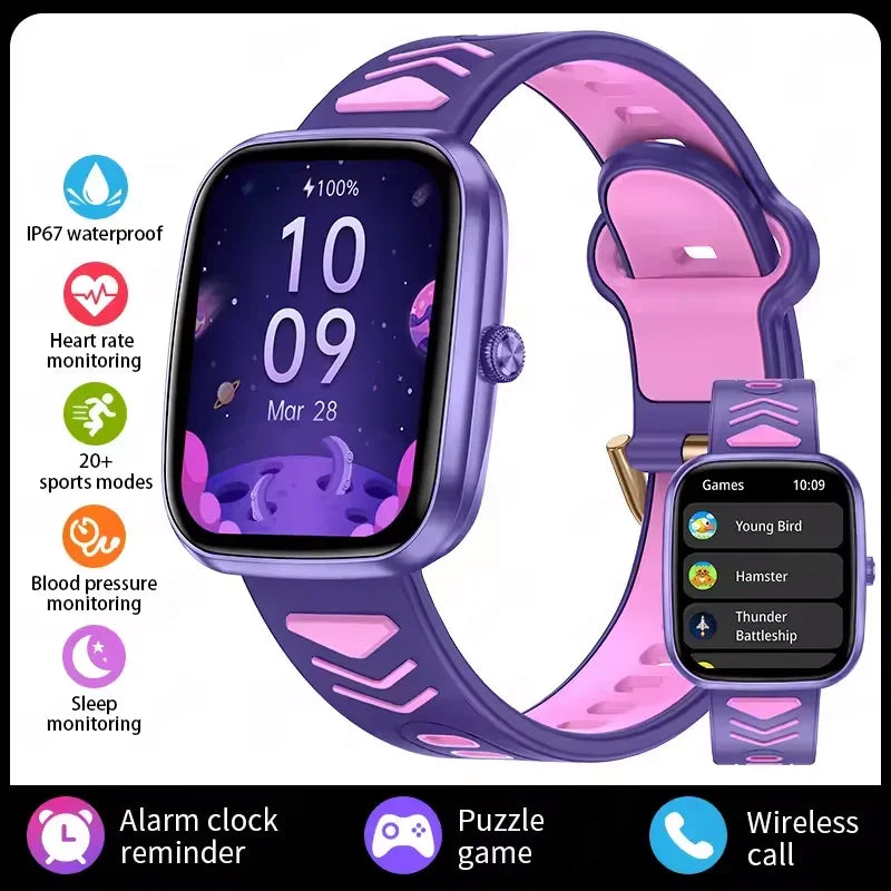 Kids Smartwatch Teenage Pedometer Sports Children Smartwatch – Wireless Calling Student Gift for Boys & Girls - I YAN