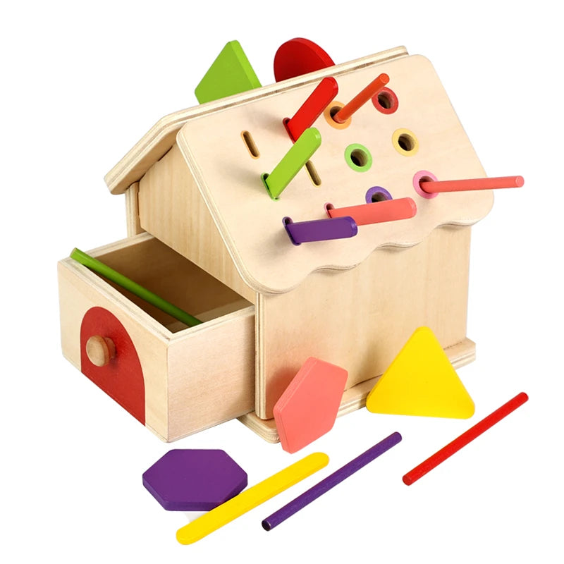 Montessori Wooden Color Sorting Box – Busy Board Matching Game for Toddlers - I YAN