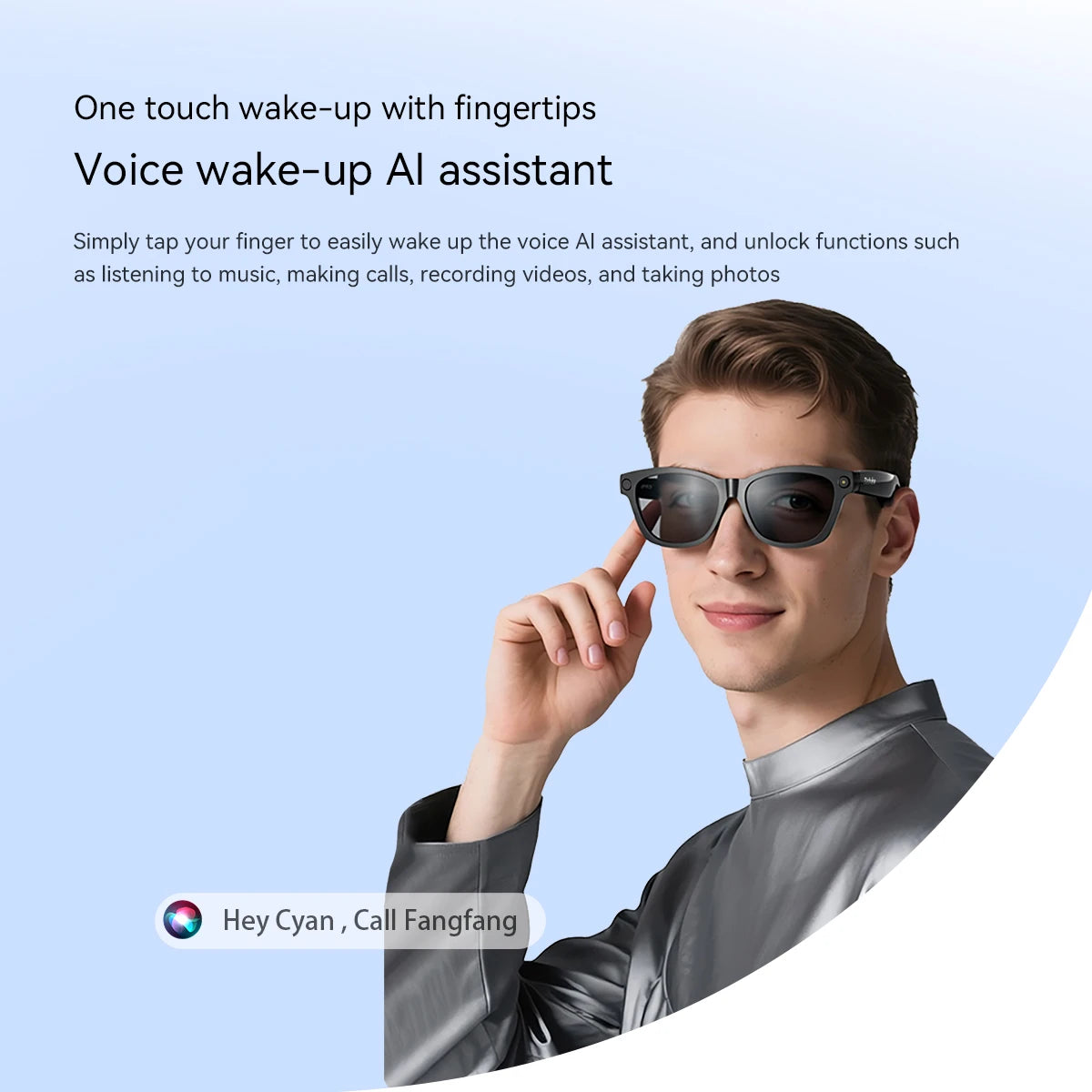 【World premiere】Blackview BV100 AI Shooting glasses 2K HD 800W Pixels camera Bluetooth Call Voice Assistant Smart Glasses