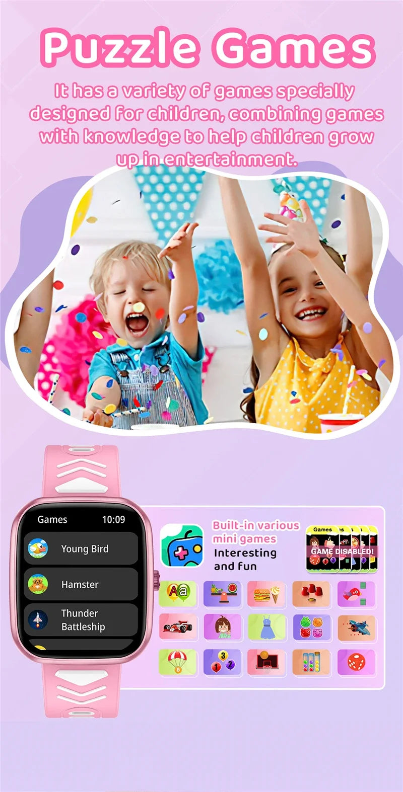 Kids Smartwatch Teenage Pedometer Sports Children Smartwatch – Wireless Calling Student Gift for Boys & Girls - I YAN