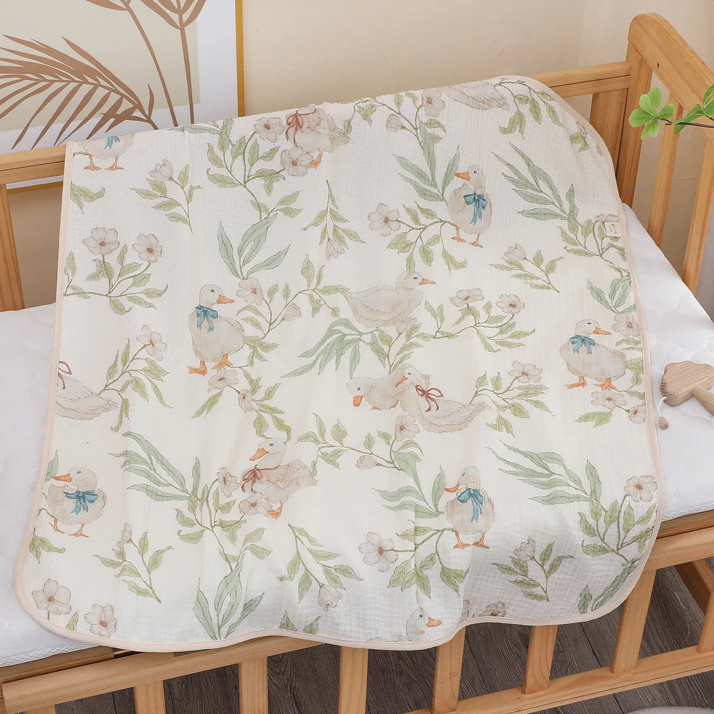 Newborn Baby Bath Towel Class A Pure Cotton Gauze – Soft Absorbent Children's Blanket for All Seasons - I YAN