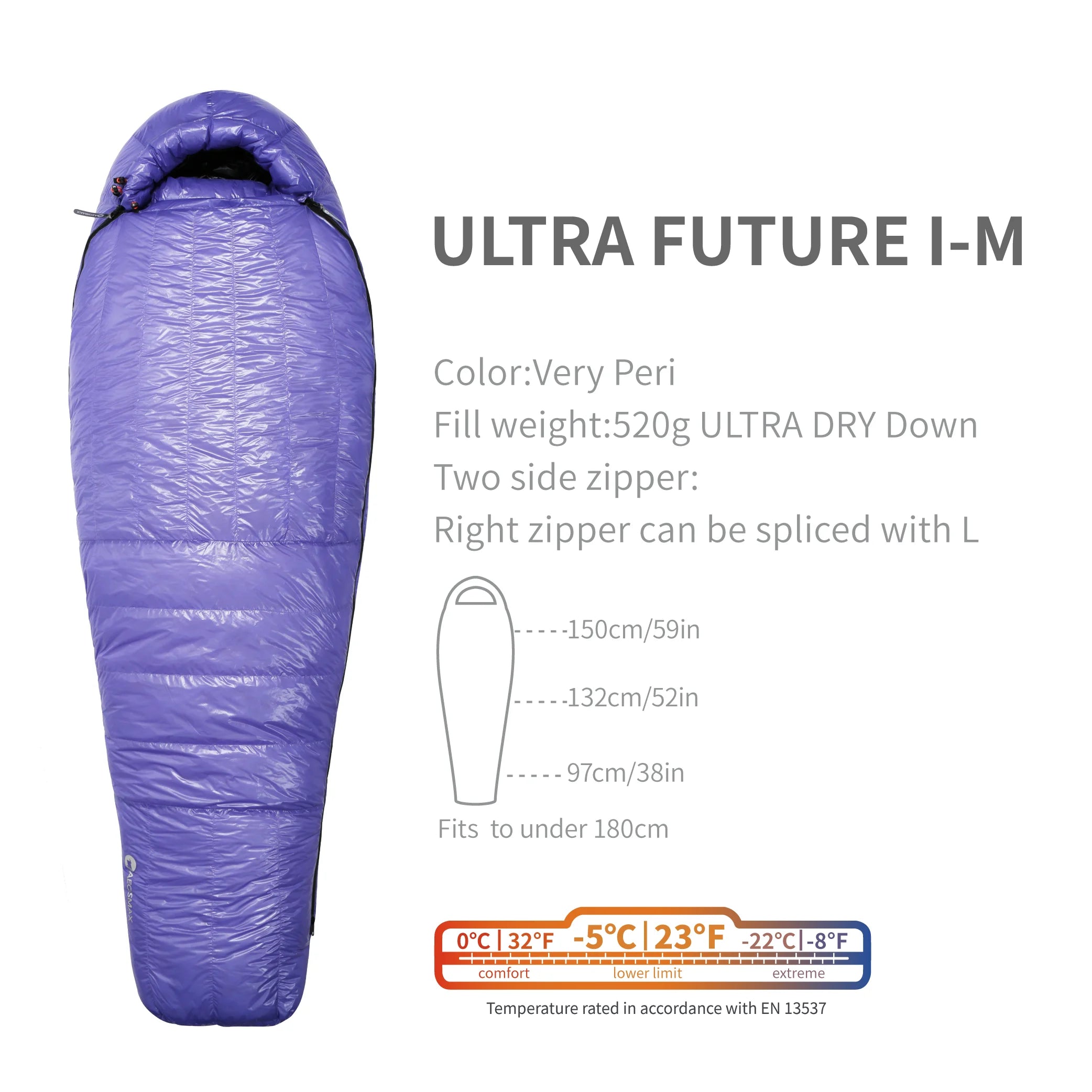 AEGISMAX ULTRA FUTURE 10D 800FP Ultra Dry Down Sleeping Bag -18 Degree Thicken Winter Ultralight Sleeping Bag for Camping