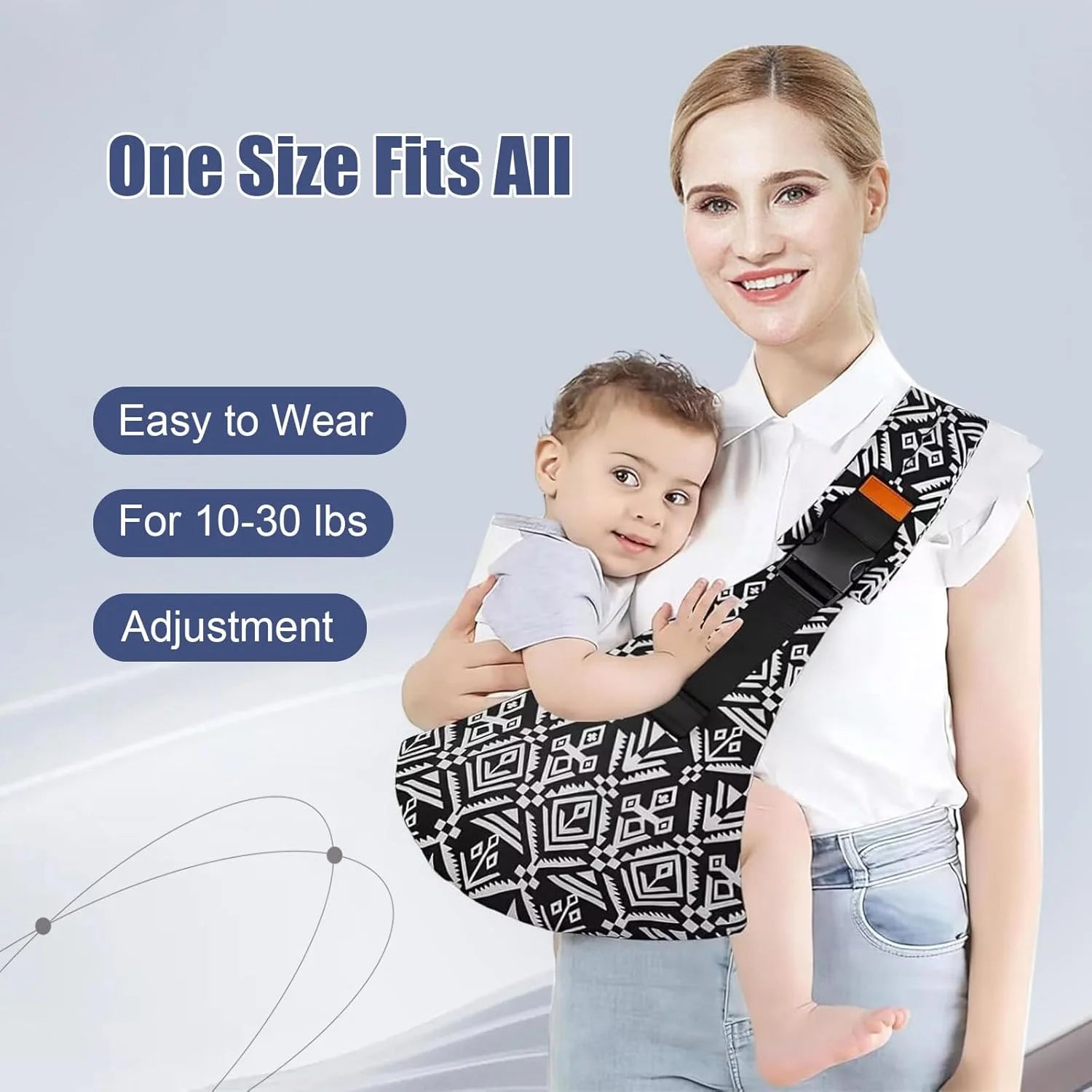 Baby Carrier Newborn Crossbody Wrap with Hip Seat – Adjustable Portable Sling for Travel & Infants - I YAN