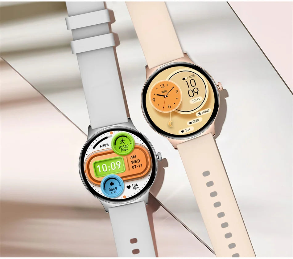 2026 New Ultra Slim AMOLED Smart Watch Women Screen Always Display Time Heart Rate BT Calling High-end Fashion Smartwatch