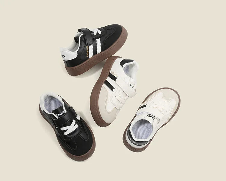 Children's Skate Shoes Girls White Sneakers 2024 Spring New Fashion Boys Canvas Shoes Kids Sports Shoes Unisex Casual Sneakers