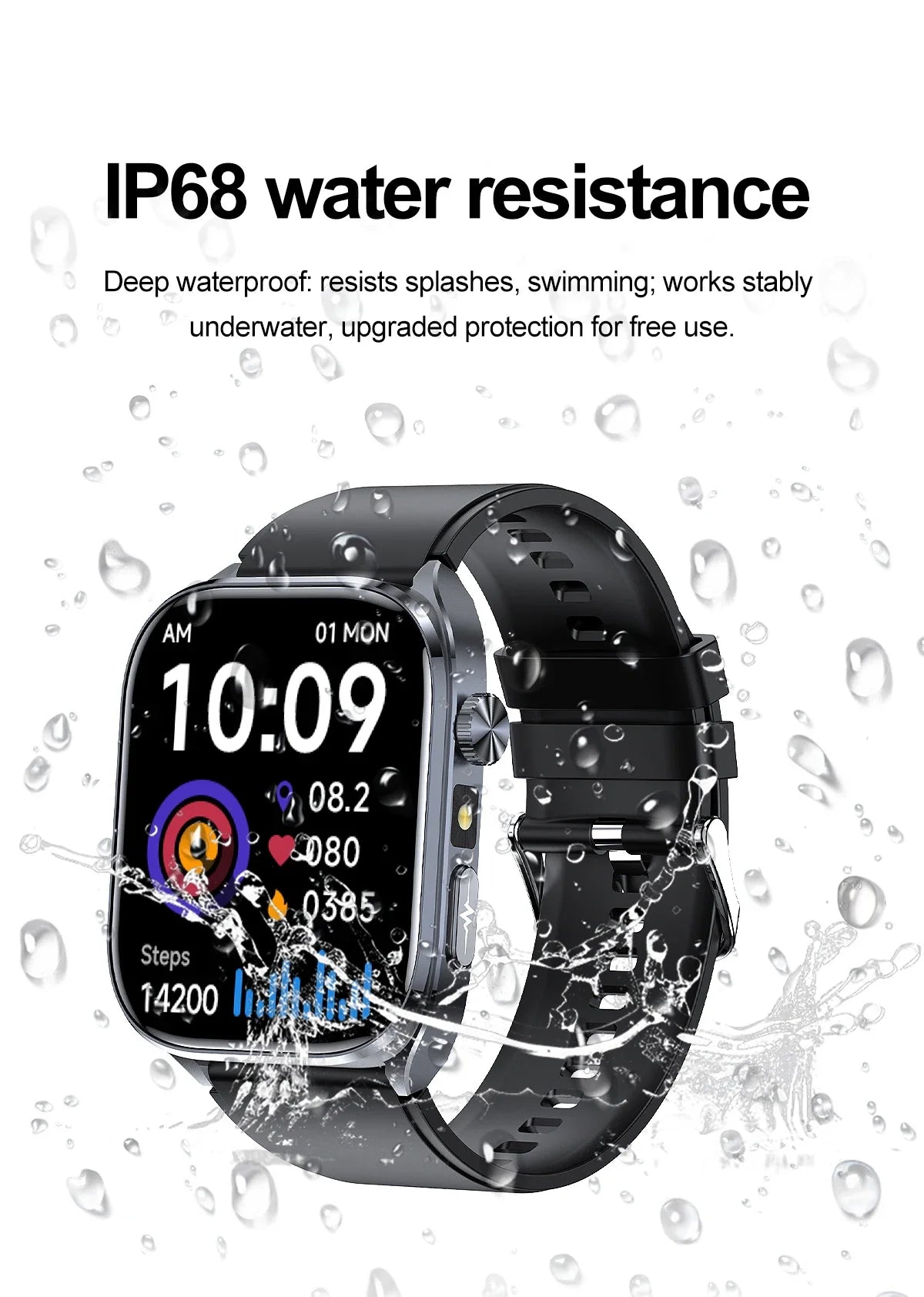 2025Nursing Level Uric Acid Blood lipids Smart Watch Men Blood Pressure ECG+PPG Clock Body Analysis Voice Call Health Smartwatch