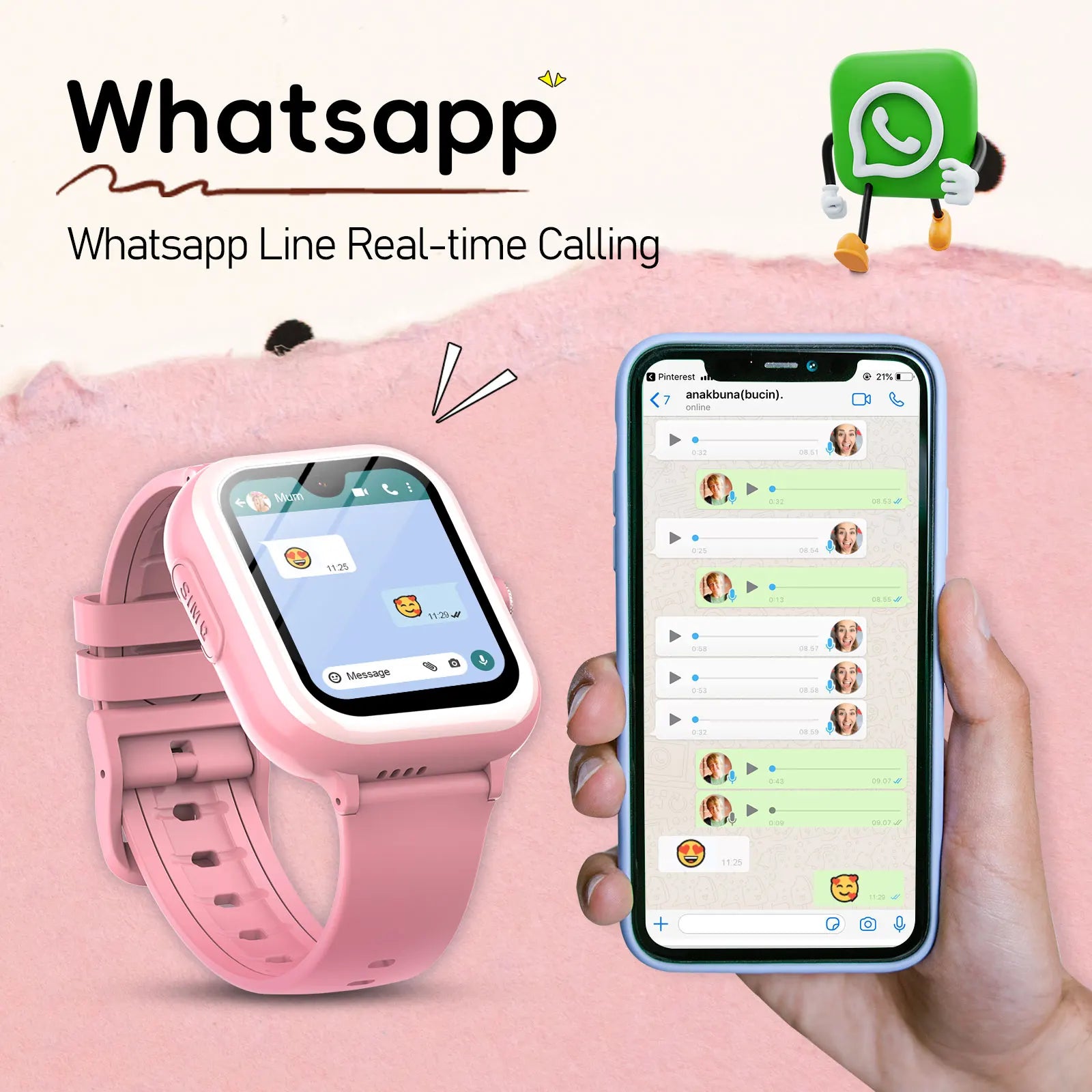 Wonlex KT31 Smart Watch for Children 4G SOS WIFI GPS Tracker AMOLED HD screen Video Call 900mAh Battery Kids SmartWatch Whatsapp