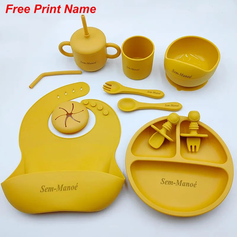 Silicone Baby Feeding Set 10 Pcs – BPA Free Kids Tableware - I YAN