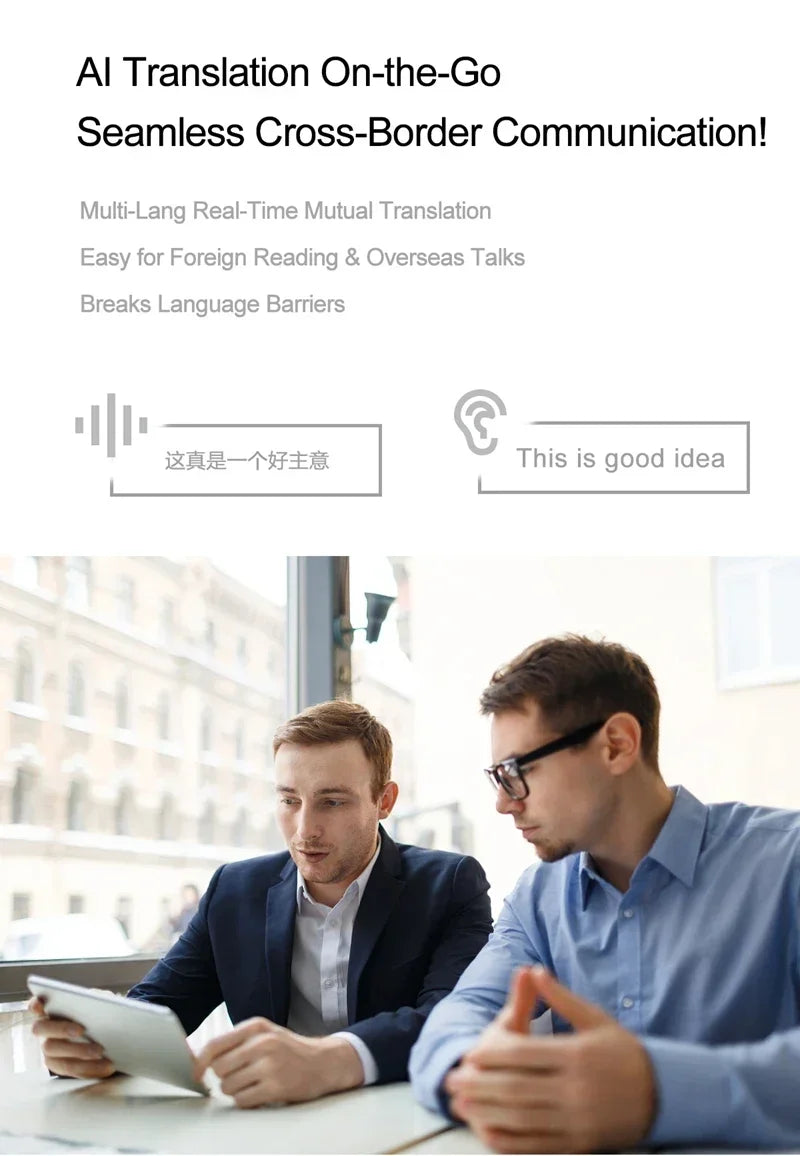Lenovo 8K 4K AI HD Shooting Smart Glasses Multifunctional Camera Bluetooth Call Music VoicePlayer Translate Photochromic Glasses