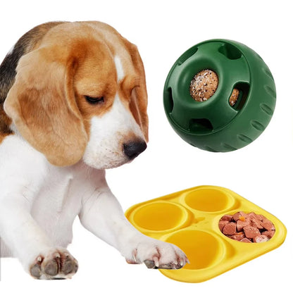 Silicone Dog Chew Toy with Treat Dispenser – Interactive Puzzle Toy for Dogs