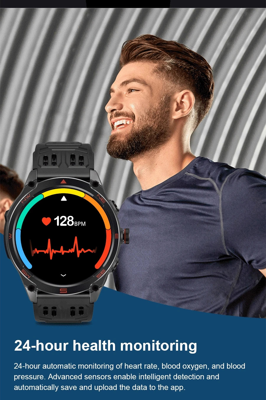 2025 NEW T-REX3 Built-in Dual-band GPS Sports Smart Watches 1000 mAh Battery Compass Outdoor RIDE Run 10ATM Waterproof Bracelet