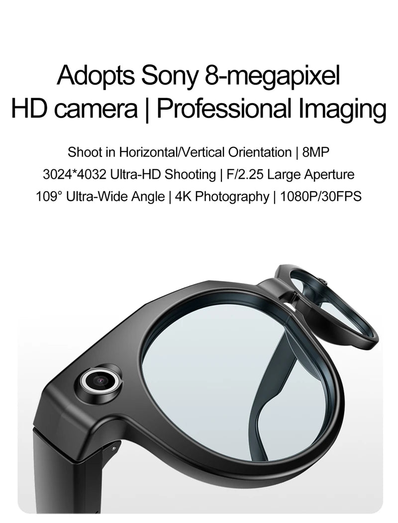 2026 8K HD AI Smart Glasses Men Chat GPT 800MP Camera Bluetooth Call AI Translation Voice Assistant Control Sunglasses Women